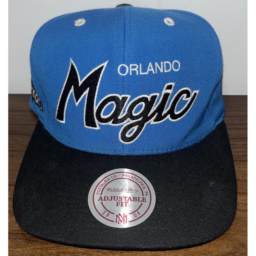 Mitchell & Ness Orlando Magic Snapback Hat NBA Hardwood Classics Wool Blue OSFA